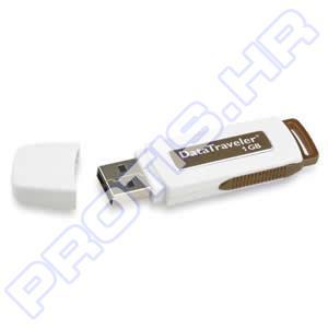 USB stick Kingston 1GB DTI, USB 2.0, Brzina čitanja 6 MB/s, Brzina pisanja 3 MB/s, bijelo-crni