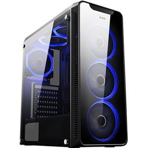 Kućište MS Aquarius Pro Gaming, windowed, MIDI, ATX, USB 3.0, bez napajanja, crno