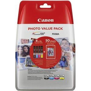 Canon tinta CLI-551 CMYB - Photo Value Pack