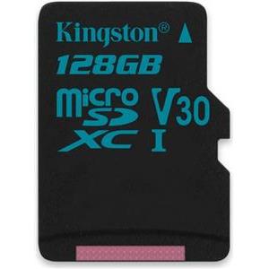 Memorijska kartica Kingston 128GB microSDXC Canvas Go 90/45 U3 UHS-I V30 Single Pack W/O Adptr EAN: 740617276350