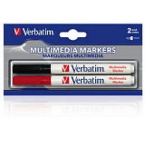 Verbatim komplet 2 flomastera za CD/DVD (crni+crveni)
