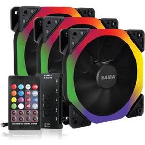 Ventilator Sama PC RGB Rainbow Dual Ring kit, 120mm, 1100 okr/min