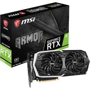 Grafička kartica nVidia MSI GeForce RTX 2070 GDDR6 8GB/256bit, 1420MHz/14000MHz, PCI-E 3.0 x16, 3xDP, HDMI, USB Type-C, ARMOR 2X Cooler(Double Slot) RGB Mystic Light, Backplate, Retail