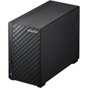 ASUSTOR Tower - 2 bay NAS, New Marvell ARMADA-385 Dual Core, 512MB DDR3, GbE x1, USB 3.1 Gen-1, WOL, System Sleep Mode, warranty: 3 Years