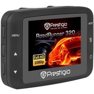 Car Video Recorder PRESTIGIO RoadRunner 320 (Full HD 1920x1080@25 fps, HD 1280x720@30 fps, 2.0 inch screen, NTK96220, 12 MP, 90° viewing angle, 4x zoom, 120 mAh, Motion detection, Black)