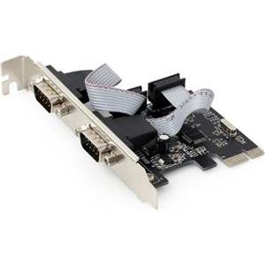 Gembird 2 serial port PCI-Express add-on card, with extra low-profile bracket