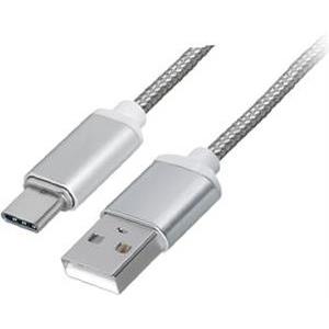 Transmedia USB type C plug - USB type A plug 1m MAGNETIC