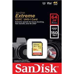 Memorijska kartica SanDisk 64GB Extreme SDXC UHS-I, U3, V30 