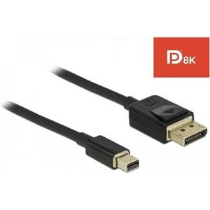 Kabel DELOCK, mini DisplayPort 1.4 (M) na DisplayPort (M) 8K 60Hz, 2m