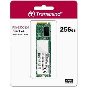 SSD Transcend 256GB, M.2 2280, PCIe Gen3x4, M-Key, 3D TLC, with Dram, TS256GMTE220S