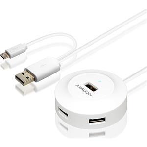 AXAGON HUE-X6G 4x USB2.0 Hub 80cm kabel + Micro USB OTG Bijeli