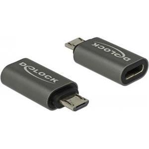 Adapter DELOCK, micro USB (M) na USB-C (Ž), antracit