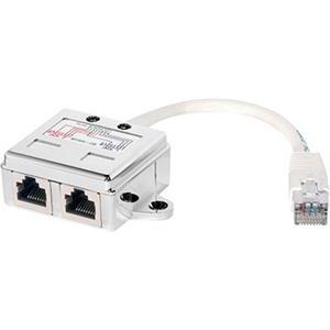 Razdjelnik RJ45 M -> 2xRJ45 Ž (2xISDN), oklopljeni, s kabelom 0,15 m