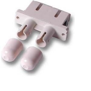 Opt. adapter SC/ST duplex Ž/Ž, multimode, metal sleeve, beige