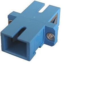 Opt. adapter SC simplex Ž/Ž, singlemode, ceramic sleeve, plavi
