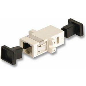 Opt. adapter SC simplex Ž/Ž, multimode, ceramic sleeve, beige