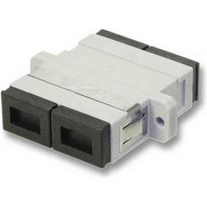 Opt. adapter SC duplex Ž/Ž, multimode OM1/OM2, metal sleeve, beige