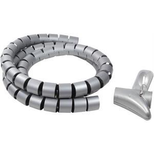 Kab. spirala za skrivanje kabela, fi 28 mm/1,5m, srebrna, kpl s alatom
