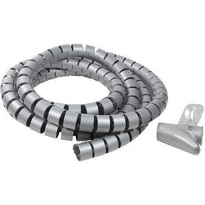 Kab. spirala za skrivanje kabela, fi 25 mm/2,5m, srebrna, kpl s alatom