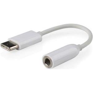 Gembird USB type-C plug to stereo 3.5 mm audio adapter cable, White