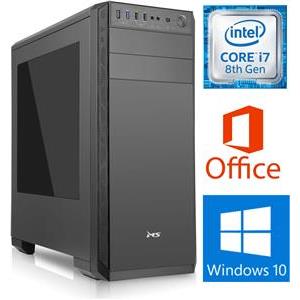 Stolno računalo ProPC i702W Office Intel Core i7-8700 3.20 GHz, 8 GB DDR4, 240 GB SSD + 1 TB HDD, Intel® UHD Graphics 630, Midi Tower DVD±RW, Office 2016, Windows 10 Pro