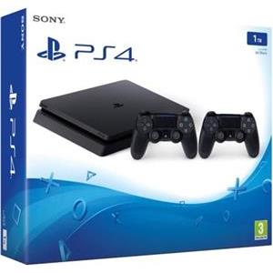 Igraća konzola SONY PlayStation 4, 1000GB, F Chassis, crna, gamepad SONY PlayStation 4, DualShock 4 v2, bežični, crni