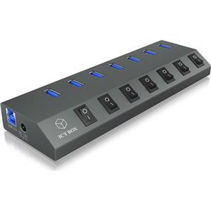 Icybox 7 sabirnica i IB-HUB1701-U3 punjač s USB-C priključkom