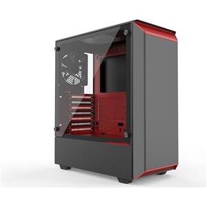 Phanteks Eclipse P300 TEMPERED STAKLO USB3 ATX crno / crveno kućište