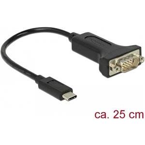Adapter DELOCK, 3.1 USB-C (M) na Serial RS-232 DB9 (M)