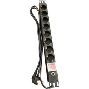 NaviaTec 8 Outlet Power Distribution Unit 8x Schuko Input Cable Schuko