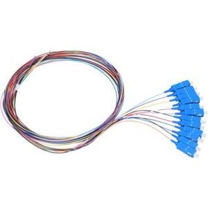 NFO Fiber optic pigtail SC UPC, SM, G.657A1, 900um, 1m, 12 colors