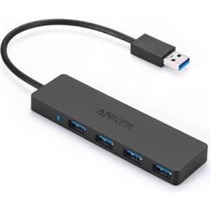 Anker Ultra Slim 4-priključni USB 3.0 središnji crni