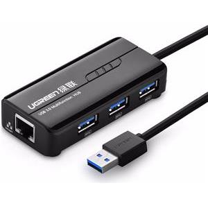 Ugreen USB 3.0 koncentrator do 3x USB A i RJ45