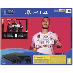 Igraća konzola SONY PlayStation 4, 1000GB, F Chassis, crna + FIFA 20 + Dualshock WiFi Controller + FUT 20 VCH + PS Plus 14 Days