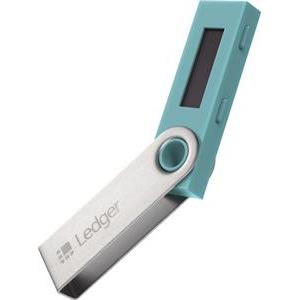 Crypto hardware wallet Ledger Nano S, USB, Lagoon Blue