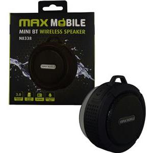 MAXMOBILE ZVUČNIK BLUETOOTH MINI 8338 VODOOTPORAN CRNI