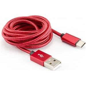 BIT FORCE kabel USB A-USB C M/M 1,5m crveni