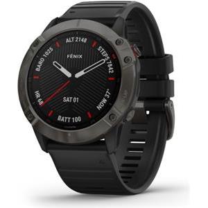 Sportski sat Garmin Fenix 6 PRO, HR, GPS, multisport, crni/crni remen