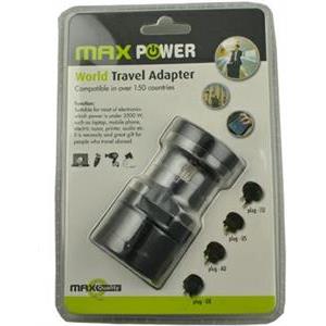 MAXPOWER ADAPTER UNIVERZALNI PUTNI WP-3UT CRNI