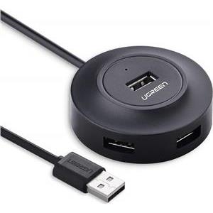 Ugreen USB 2.0 4 port HUB crni