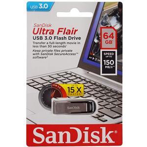 SANDISK USB 3.0 FLASH DRIVE ULTRA FLAIR 64GB