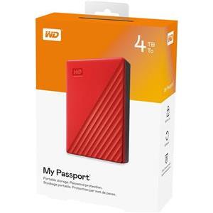 WD Disk My Passport 4TB USB 3.0, crvena, WDBPKJ0040BRD-WESN