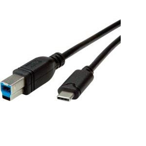 Roline USB3.2 Gen 1 kabel TIP C-B M/M, 1.8m, crni
