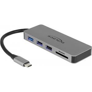 Docking station DELOCK, USB-C na USB-C, 1 x USB 3.0, 2 x USB 2.0, HDMI, SD card reader, za mobilne uređaje
