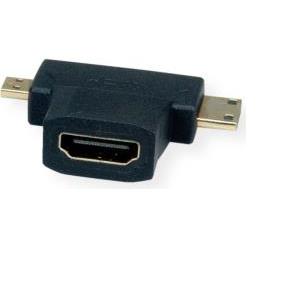 Roline VALUE T-adapter HDMI - mini HDMI/micro HDMI 