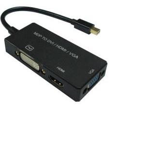 Roline VALUE adapter/kabel mini DisplayPort(M) - VGA/DVI/HDMI(F), v1.2, aktivni, 0.1m