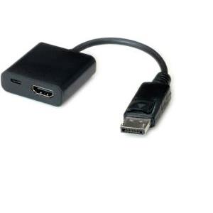 Roline VALUE adapter/kabel HDMI(F) na DisplayPort(M), 4K (v1.2), 0.15m