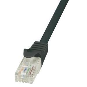 U/UTP prespojni kabel Cat.6 PVC CCA AWG24, crni, 3,0 m