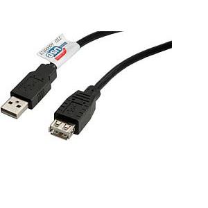 USB kabel 3m, AM -AF, Roline, black