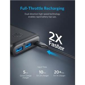 Anker PowerCore II 20.000 mAh PowerBank PowerIQ 2.0 QC 3.0 powerbank crna